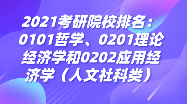 
2021考研院校排名：哲学、理论经济学和应用经济学（人文社科类）‘太阳集团tyc’(图2)